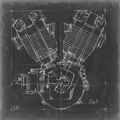 Motorcycle Engine Blueprint III