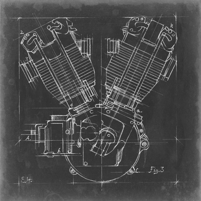 Motorcycle Engine Blueprint III