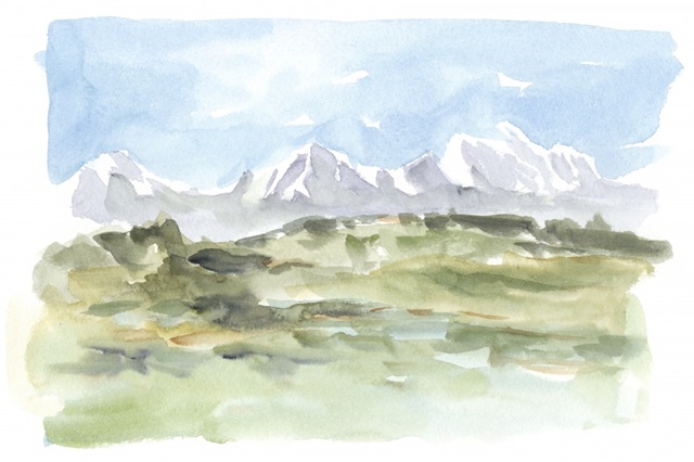 Mountain Watercolor I