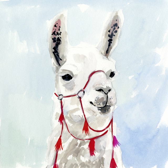 Watercolor Llama I