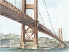 Iconic Watercolor Bridge III