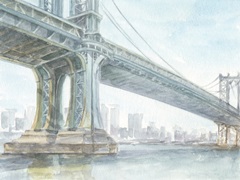 Iconic Watercolor Bridge IV