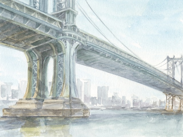 Iconic Watercolor Bridge IV