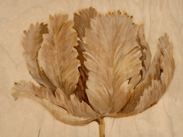 Sepia Tulip on Birch II