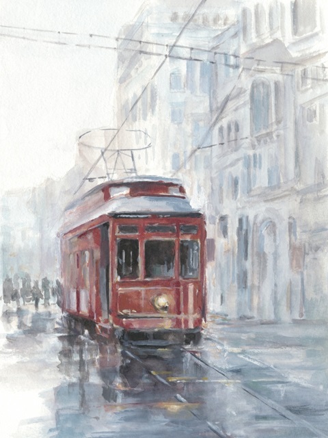 Watercolor Streetcar Study II