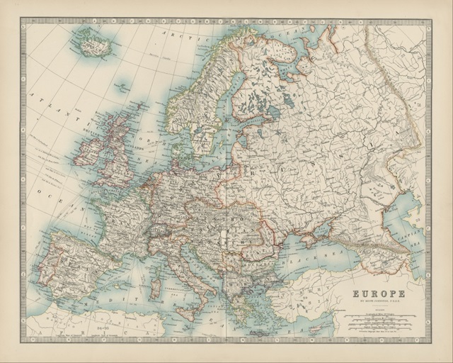 Johnston's Map of Europe