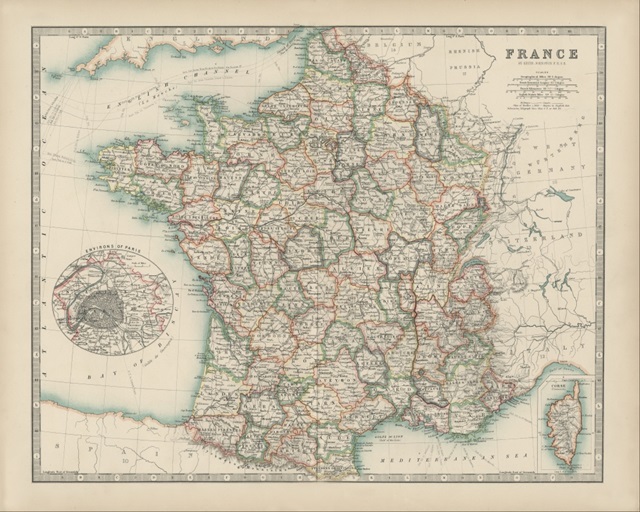 Johnston's Map of France