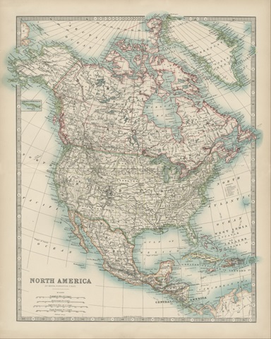 Johnston's Map of North America