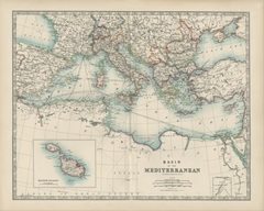 Johnston's Map of the Mediterranean