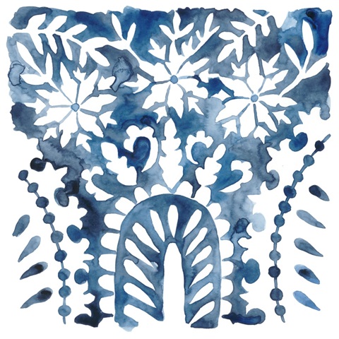 Indigo Ornament VIII