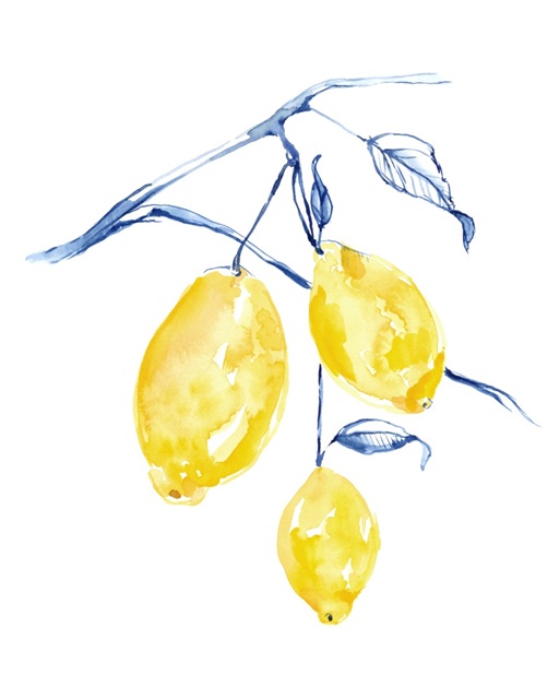 Watercolor Lemons I