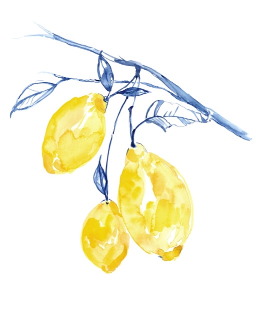 Watercolor Lemons II