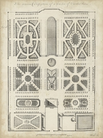 Antique Garden Design VI