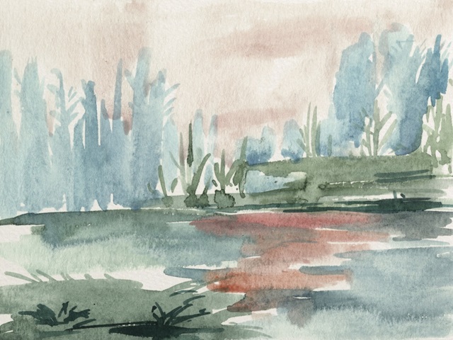 Watercolor Views VI