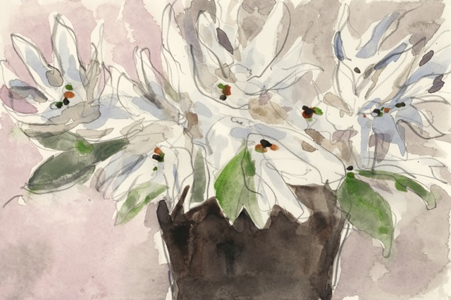 Magnolia Watercolor Study I