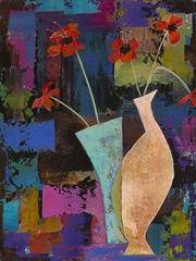 Abstract Expressionist Flowers I