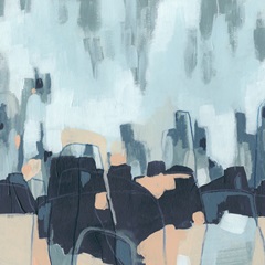 Abstracted Indigo Skyline I