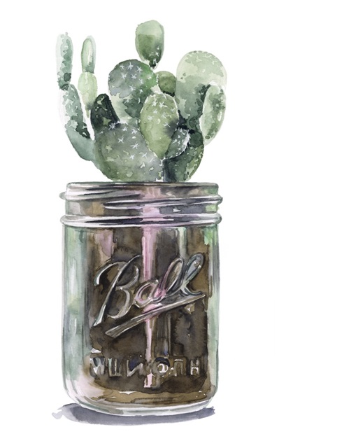 Cactus Mason Jar II