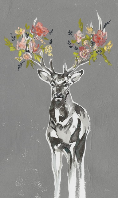 Deer and Flowers II