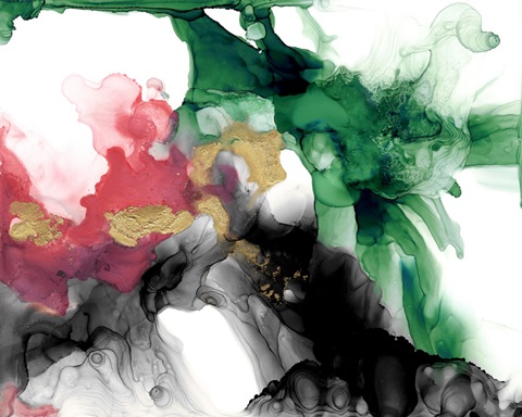 Emerald and Coral Expression II