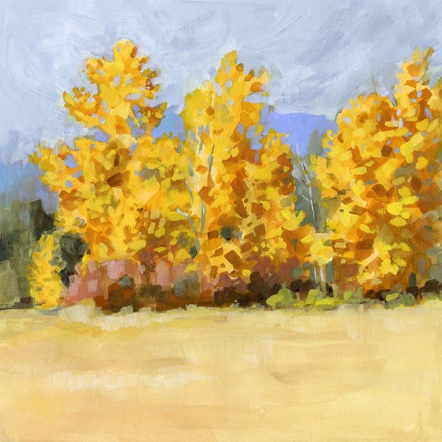 Golden Aspen Trees I