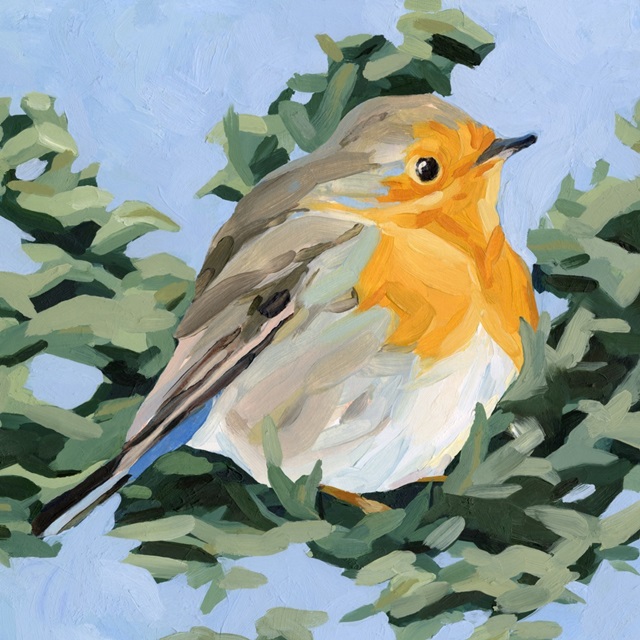 Painterly Bird I