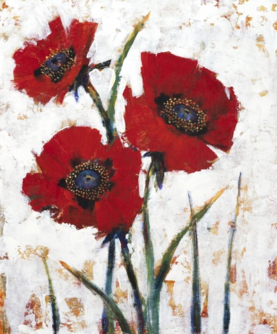 Red Poppy Fresco I