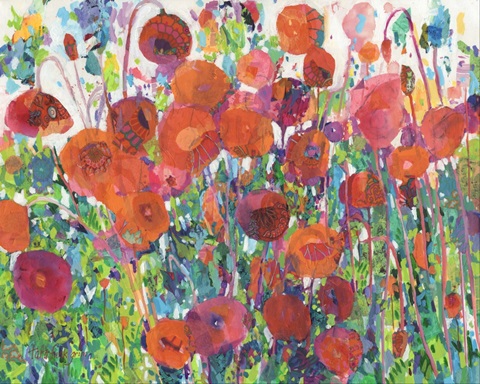 Vivid Poppy Collage III