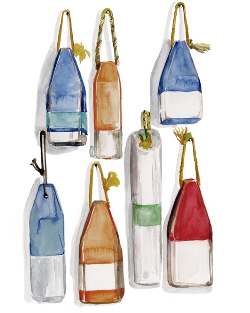 Watercolor Buoys I