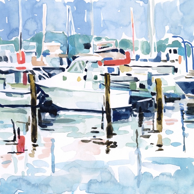 Watercolor Marina I