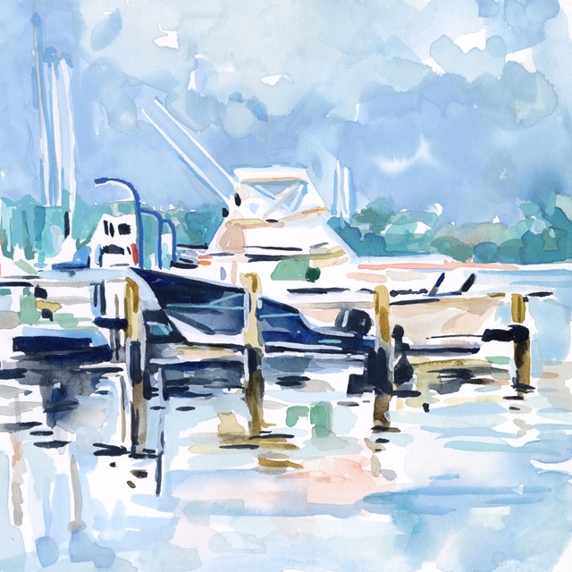 Watercolor Marina II