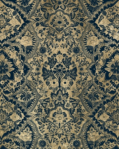 Baroque Tapestry in Aged Indigo I