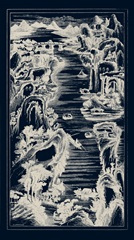 Chinese Bird's-eye View in Navy I