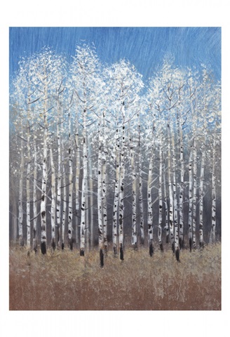 Cobalt Birches I