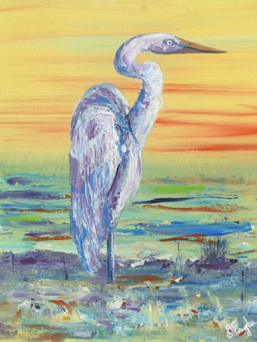 Egret Sunset I
