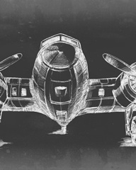 Graphic Plane Triptych II