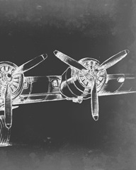 Graphic Plane Triptych III