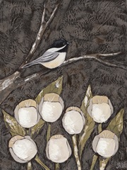 Chickadee and Tulips I