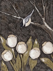 Chickadee and Tulips II