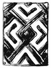 African Textile Woodcut IV