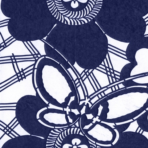 Indigo Floral Katagami I