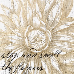 Metallic Floral Quote I