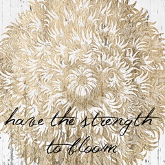 Metallic Floral Quote II