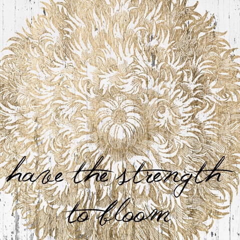 Metallic Floral Quote II