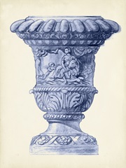 Palace Urns in Indigo II