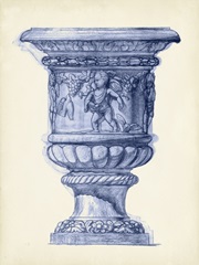 Palace Urns in Indigo III