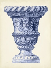 Palace Urns in Indigo IV