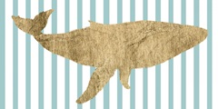 Pin Stripe Whale I