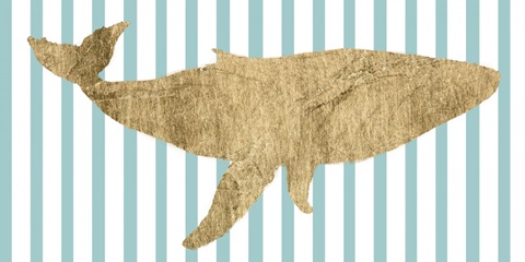 Pin Stripe Whale I