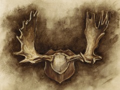 Rustic Antler Mount II